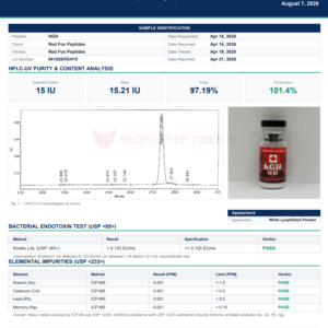 Alternative view of HGH (191AA Human Growth Hormone) – 150 IU