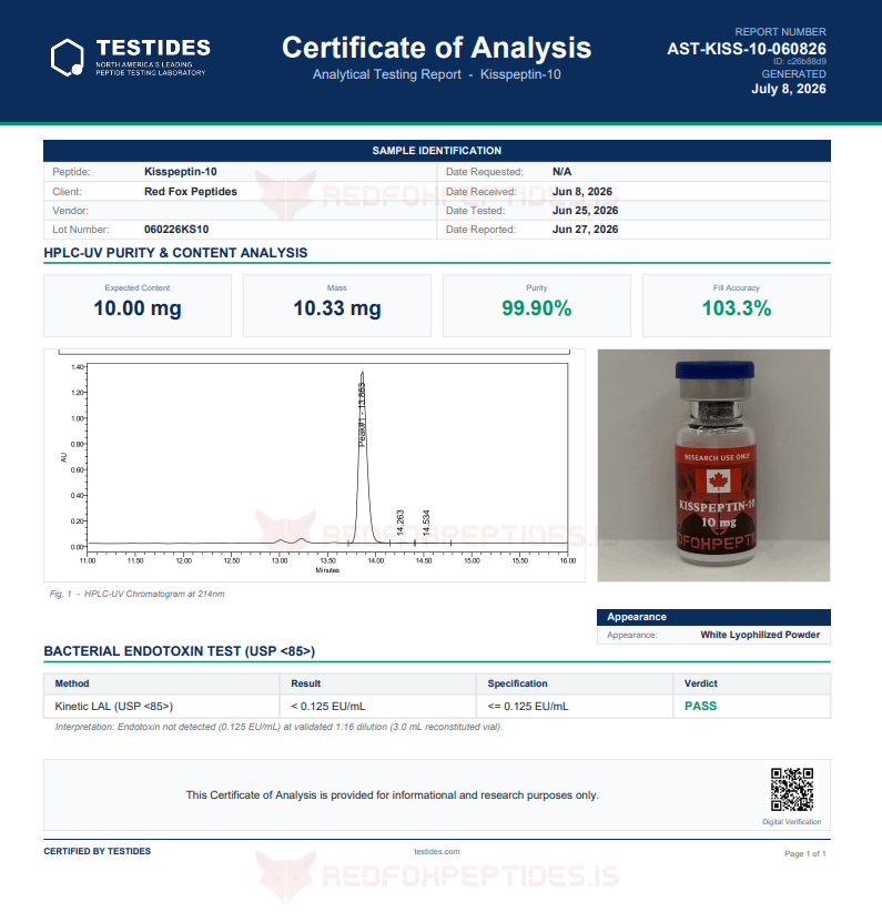 KISSPEPTIN-10 – 10 mg - Image 2