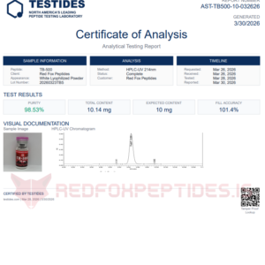 Alternative view of TB-500 – 10 mg